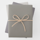 Schlicht Stone Taupe Timberwolf Gray Shades 3 Tone Geschenkpapier Set (Beispiel)