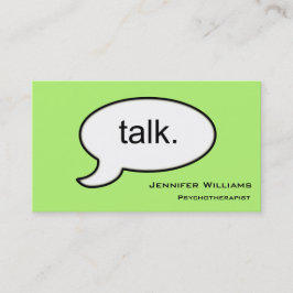 Schlicht Talk Psychotherapeut Moderne Visitenkarte