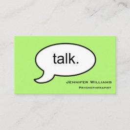 Schlicht Talk Psychotherapeut Moderne Visitenkarte