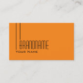 Schlicht Tiger Orange Einfach mit Foto Beruflich Visitenkarte (Vorderseite)