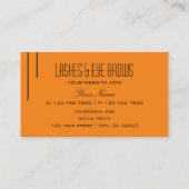 Schlicht Tiger Orange Einfach modern und Beruflich Visitenkarte (Rückseite)