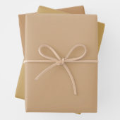 Schlicht Toast Camel Leinwand Brown Shades 3 Tones Geschenkpapier Set (Beispiel)