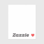 Schlicht Transparent 2" Square Wedding Vinyl Stick Aufkleber (Blatt)