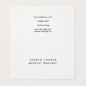 Schlicht Trendy Minimalistisch Beruflich Visitenkarten (Außenseite Aufgefaltet)