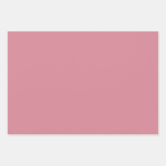 Schlicht Tulip Watermelon Rosa Farbtöne 3 Töne Geschenkpapier Set (Vorderseite 3)