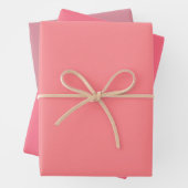 Schlicht Tulip Watermelon Rosa Farbtöne 3 Töne Geschenkpapier Set (Beispiel)