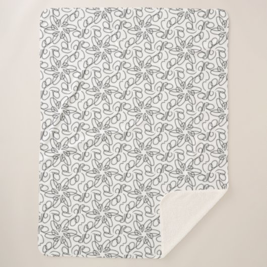 schlicht und elegant, schwarz-weiß Sherpa Blanket Sherpadecke (Vorderseite)