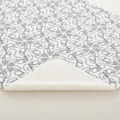 schlicht und elegant, schwarz-weiß Sherpa Blanket Sherpadecke (3/4)