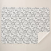 schlicht und elegant, schwarz-weiß Sherpa Blanket Sherpadecke (Vorderseite (Horizontal))