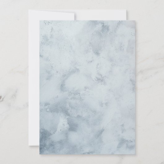 schlicht und elegant, weiß Masquerade Party Geburt Einladung (Rückseite)