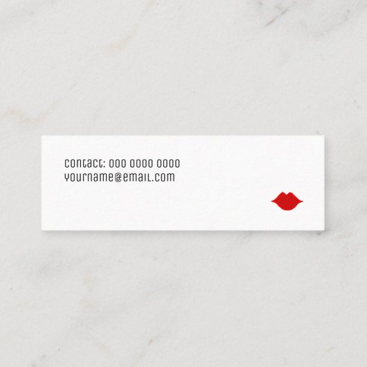 schlicht und minimalistisch mini visitenkarte (Rückseite)