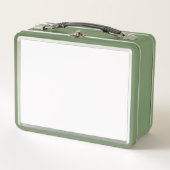 Schlicht und schlicht in der Farbe weiß klassisch Metall Brotdose (Vorderseite)