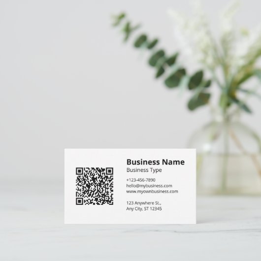 Schlicht Visitenkarte (Stehend Vorderseite)