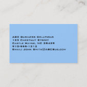 Schlicht Voice Coach Sing Moderne Visitenkarte (Rückseite)