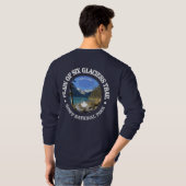 Schlicht von sechs Gletscherwanderwegen (rd) T-Shirt (Schwarz voll)