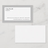 Schlicht Weiß Grau Minimalistisch Moderne Beruflic Visitenkarte (Vorne/Hinten)