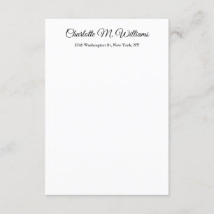 Schlicht-weiß Minimalistisch Beruflich Begleitkarte