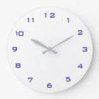 Schlicht Weiß und Blau> Schlichte Küchenuhren