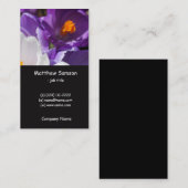 schlicht, weiß und lila Blume Visitenkarte (Vorne/Hinten)
