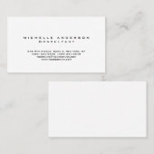 Schlicht White Simple Beruflich Minimalistisch Visitenkarte (Vorne/Hinten)