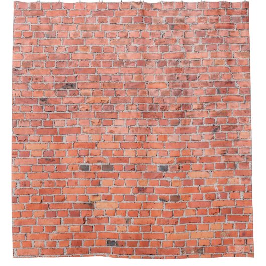 Schlichte Alte orangefarbene Mauer Duschvorhang (Vorderseite)