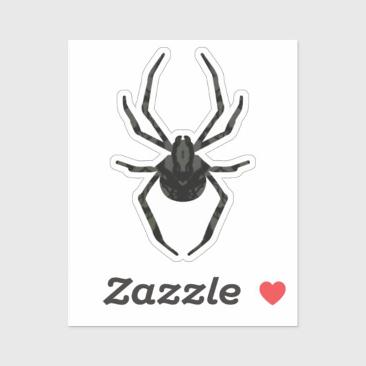 Schlichte Alte Spinne Aufkleber (Blatt)