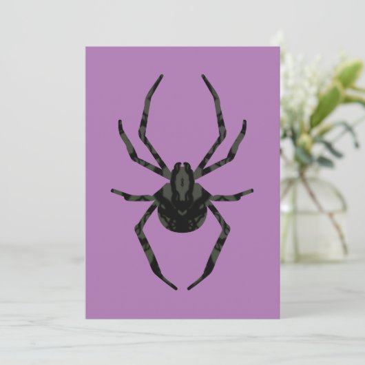 Schlichte Alte Spinne Einladung (Stehend Vorderseite)