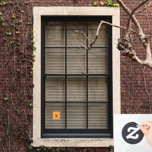 Schlichte Alte Spinne Fensteraufkleber (Fenster Zuhause)