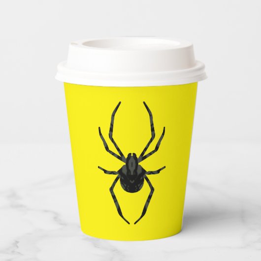 Schlichte Alte Spinne Pappbecher (Rückseite)