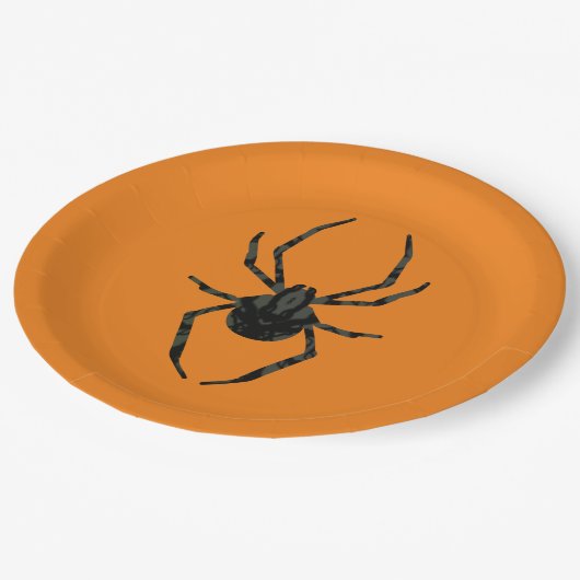 Schlichte Alte Spinne Pappteller (Schrägansicht)