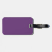 Schlichte Amarant in fester Farbe lila Gepäckanhänger (Rückseite horizontal)