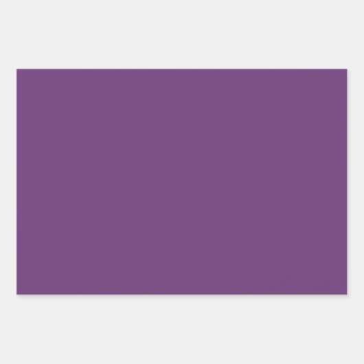 Schlichte Amarant in fester Farbe lila Geschenkpapier Set (Vorderseite)