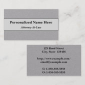 Schlichte Anwaltskarte Visitenkarte (Vorne/Hinten)
