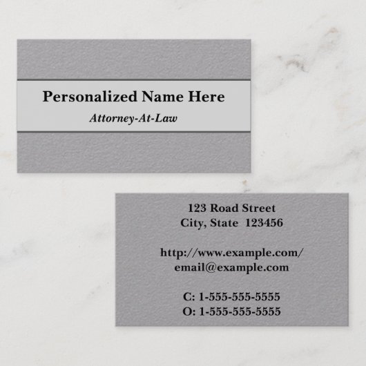 Schlichte Anwaltskarte Visitenkarte (Vorne/Hinten)