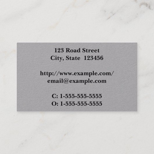 Schlichte Anwaltskarte Visitenkarte (Rückseite)