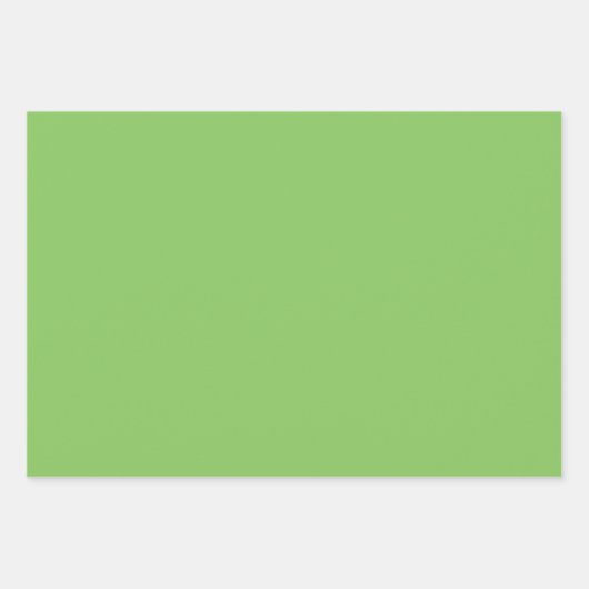 Schlichte Apfelgartenpastellgrün in fester Farbe Geschenkpapier Set (Vorderseite)