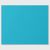 Schlichte Aqua Blue Atoll in Vollfarbe Geschenkpapier (Flach)