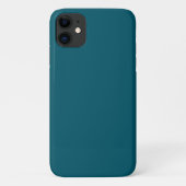 Schlichte aquamarine Pfau in fester Farbe Case-Mate iPhone Hülle (Rückseite)