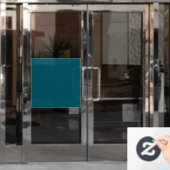 Schlichte aquamarine Pfau in fester Farbe Fensteraufkleber (Büro Tür)