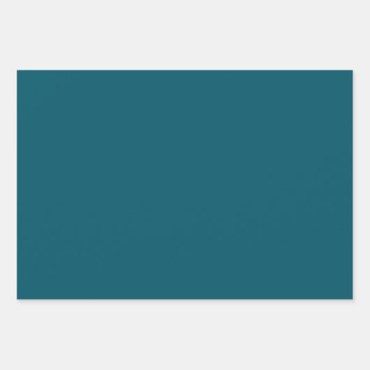 Schlichte aquamarine Pfau in fester Farbe Geschenkpapier Set (Vorderseite 3)