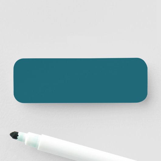 Schlichte aquamarine Pfau in fester Farbe Namensschild (Beispiel)