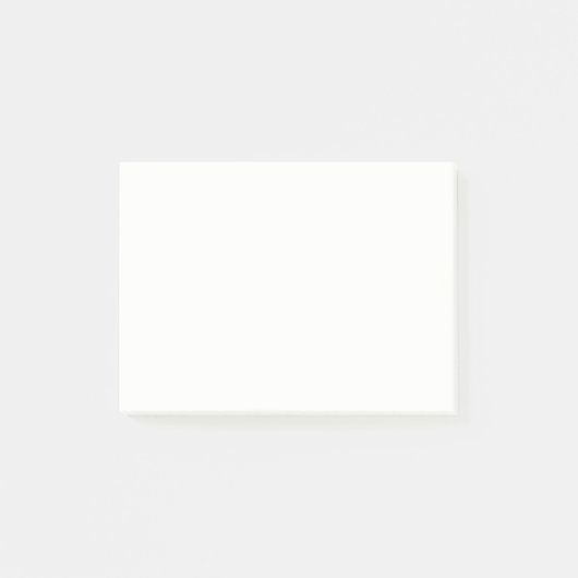 Schlichte arktische Milch Weiße Farbe Post-it Klebezettel (Vorderseite)