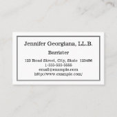 Schlichte Barrier-Visitenkarte Visitenkarte (Vorderseite)
