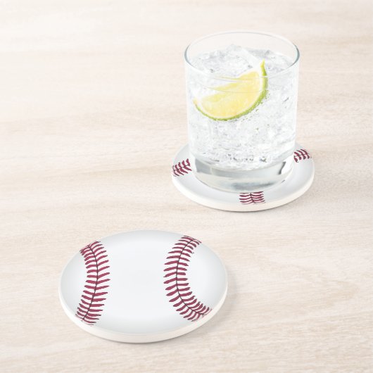 Schlichte Baseball-Round-Untersetzer Getränkeuntersetzer (Seite)