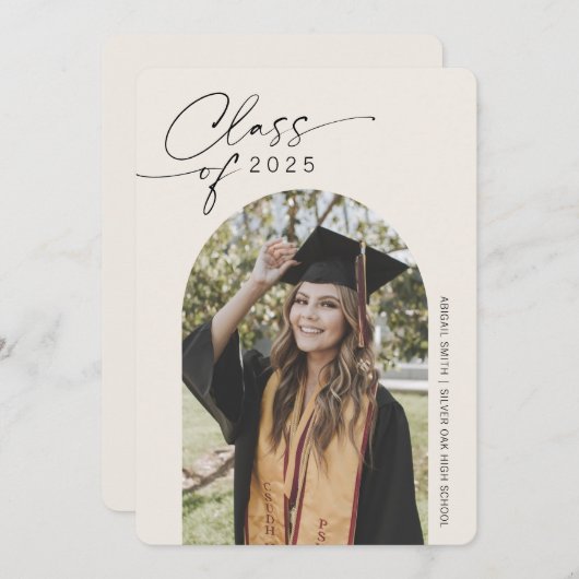 Schlichte beige Fotos mit Arkaden und Ästhetik Abs Ankündigung (Vorne/Hinten)