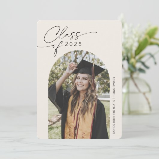 Schlichte beige Fotos mit Arkaden und Ästhetik Abs Ankündigung (Stehend Vorderseite)