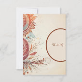 schlichte beige-schicke Hochzeit RSVP Karte (Rückseite)