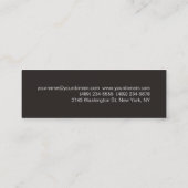 Schlichte Beruflich-Red-Grau-Slim-Visitenkarte Mini Visitenkarte (Rückseite)