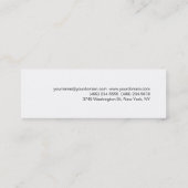 Schlichte Beruflich-Red-White-Slide-Visitenkarte Mini Visitenkarte (Rückseite)