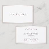 Schlichte Berufliche Elegante Design Moderne Visitenkarte (Vorne/Hinten)